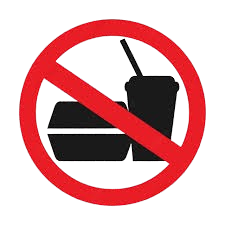 No drinking or eating (including chewing gum)